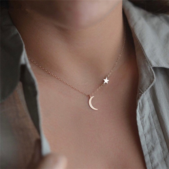 Jewelry - 4 for $25 Silver Moon Star sequin necklace
